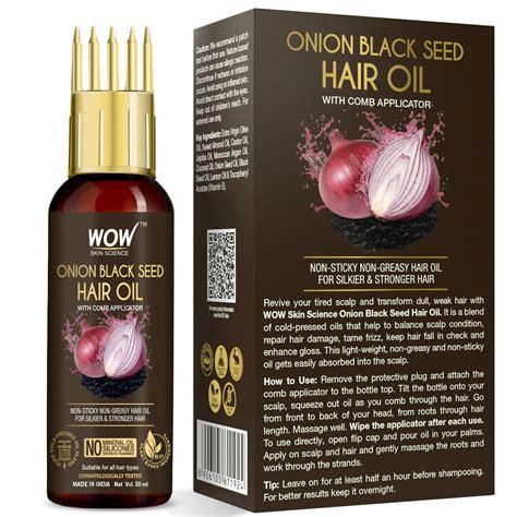 Wow Skin Science Onion Black Seed Hair Oil, 50 ml Price, Uses, Side ...