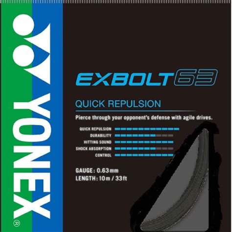 Yonex Exbolt 63 Badminton String (Color Option) – GenKi SportZ