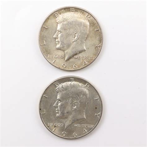 1964 Kennedy Silver Half Dollar, 2 Pieces | Property Room