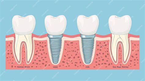 Premium Photo | A comprehensive visual guide to receiving a tooth implant with text explanations ...