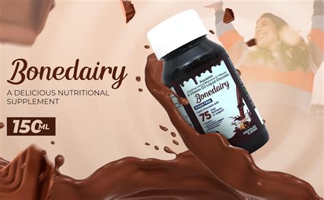 BONEDAIRY Calcium Syrup with Vitamin D3 – Sugar-Free Chocolate Flavored ...