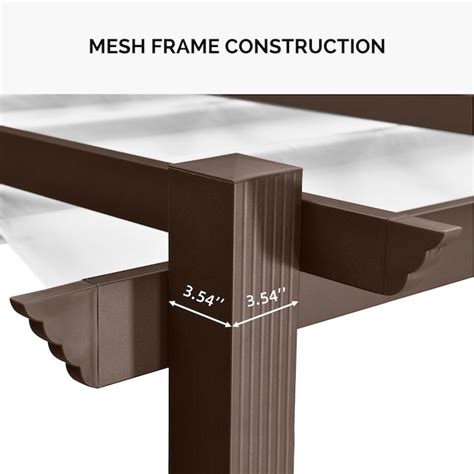 PURPLE LEAF Pergola 10-ft W x 12-ft L x 8-ft H White Metal Freestanding ...