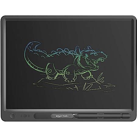 Amazon Basics Writing Tablet with 15-inch rainbow colour LCD screen and ...