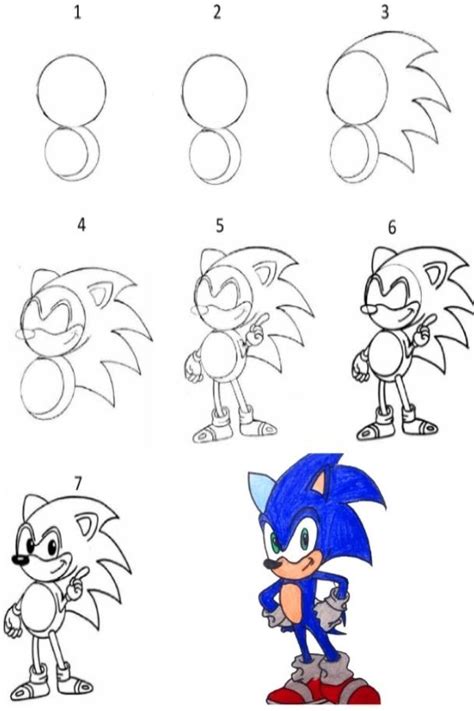 Image result for Free Printable Drawing Sonic Tutorial