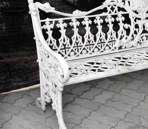 Garden Furniture - Complete Cast Iron Four Seater Bench Trader ...