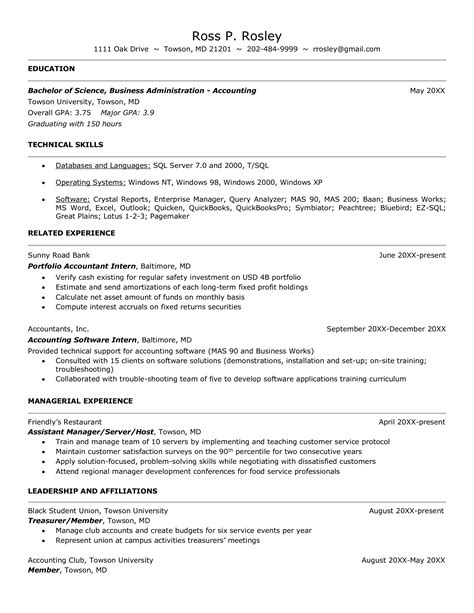 Accountant Resume Sample | Templates at allbusinesstemplates.com