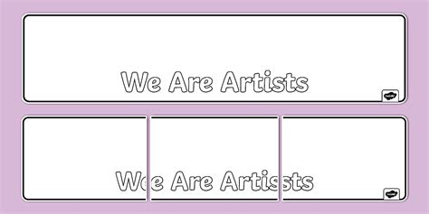 We Are Artists Collaborative Drawing Display Banner