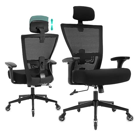Sumyeg Big and Tall Office Chair Black Contemporary Ergonomic ...