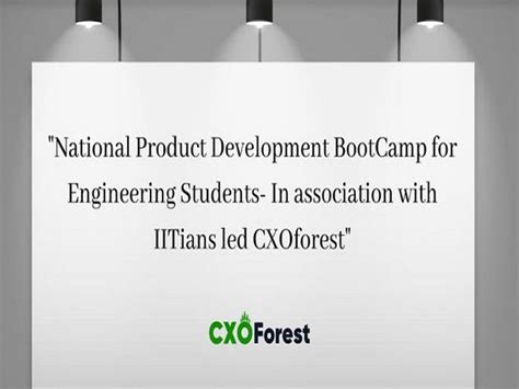 IITians-led CXOforest launches a BootCamp for "To be Engineers"