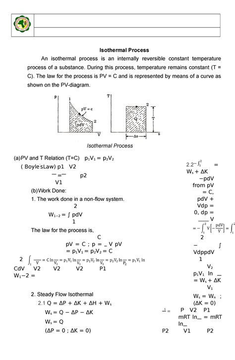 Image result for Isothermal Process Equation