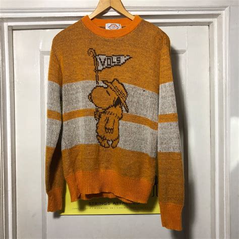 Vintage 1970s Rare Snoopy Peanuts Tennessee Volunteers Sweater - Etsy