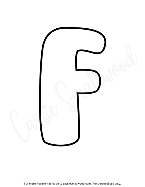 F Bubble Letter