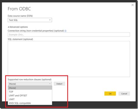 Image result for Power Query ODBC Advanced SQL Query Example
