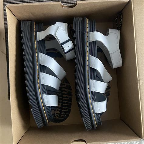 Size 9 women’s Blair’s Dr.Martens sandal in white... - Depop