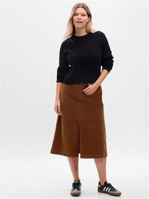 Corduroy Midi Skirt | Gap