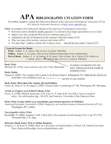 Image result for APA Bibliography Format