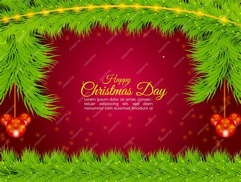 Premium Vector | Happy Christmas day poster design