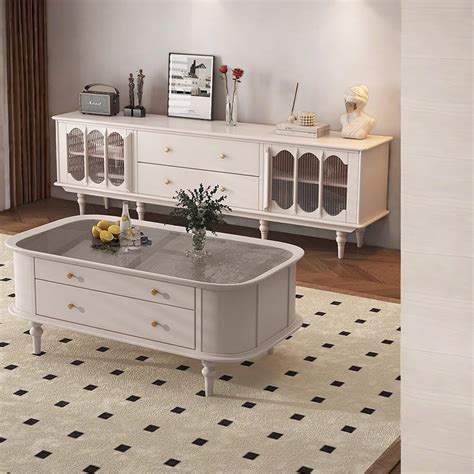 moonlight design Vintage style coffee table TV stand combination | Wayfair