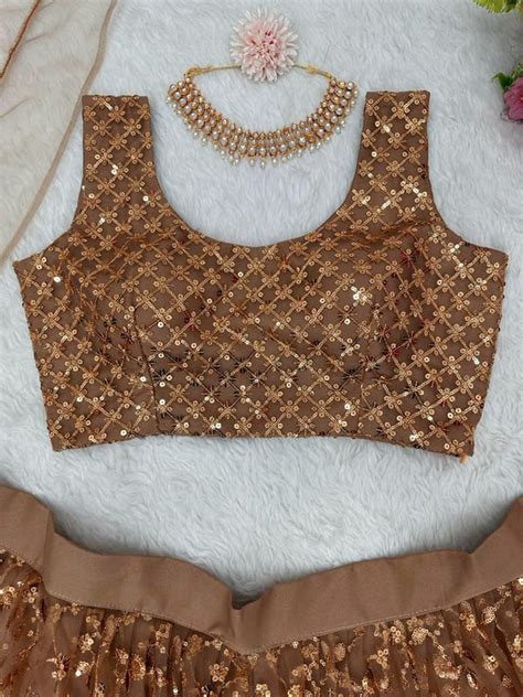 Buy Latest Brown Color Lehenga Choli Online at Best Price– Joshindia
