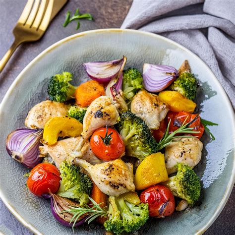 20-minute Easy Roasted Chicken And Vegetables Recipe - Julie Ann Art