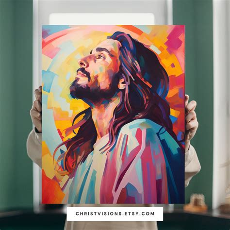 Colorful Modern Christian Art Jesus Print Jesus Art Print Christ Art ...