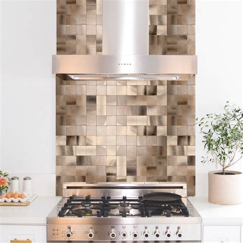 Remarkable Gallery Of Copper Tile Backsplash For Kitchen Ideas | Green ...