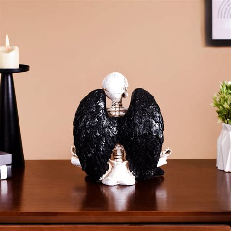 Meditating Fallen Angel Skeleton Showpiece Online - Premium Decor ...