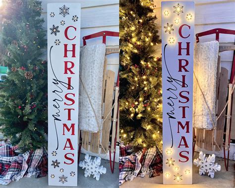 Merry Christmas Sign Lighted