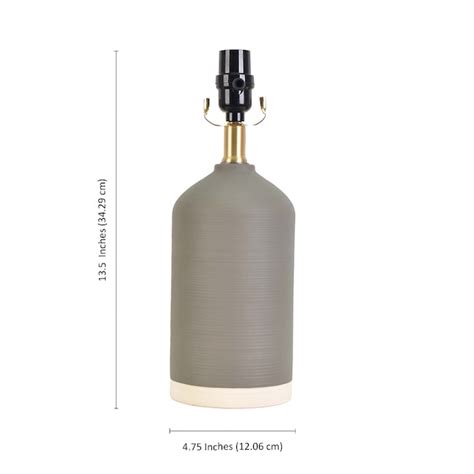 allen + roth Mix and Match 13.5-in Taupe Plug-in 3-way Ceramic Lamp ...