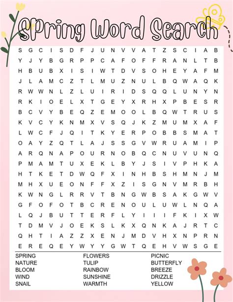 Spring Word Search – The Cougar Press