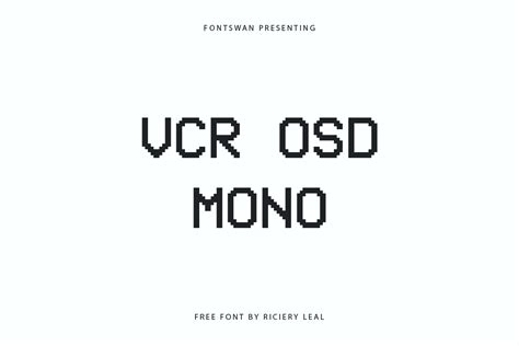 VCR OSD Mono Font - Instant Download! | FontSwan