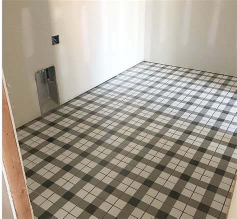 Plaid Tile! #plaidtile, #blackandwhitetile | Mudroom design, Style tile ...