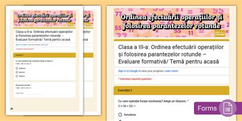 Ordinea efectuării operațiilor Folosirea parantezelor Test