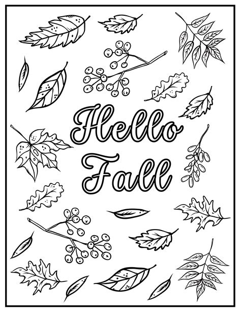 Aesthetic Autumn Coloring Pages - King Printables