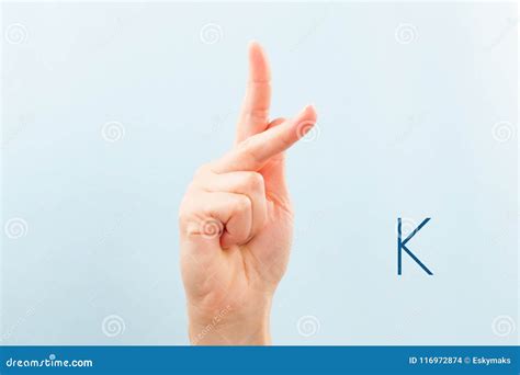 Asl Letter K