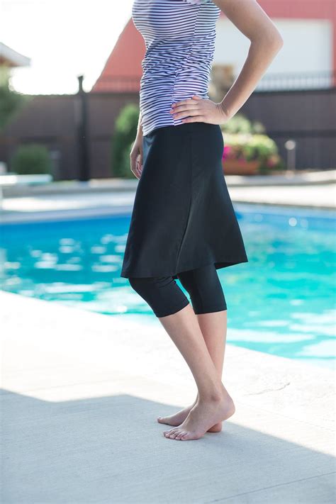 Modest Women's Swim and Sport Skirt Black | Inherit Clothing Company ...