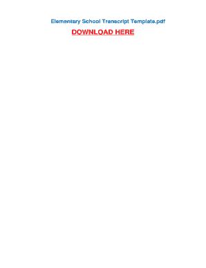 Elementary School Transcript Template - Fill and Sign Printable ...
