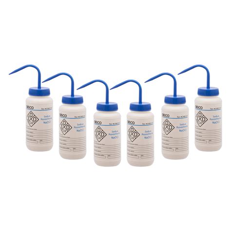 Premium Wash Bottles - Wide Neck, 2 - Color,Capacity 500ml,Sodium Hypo ...