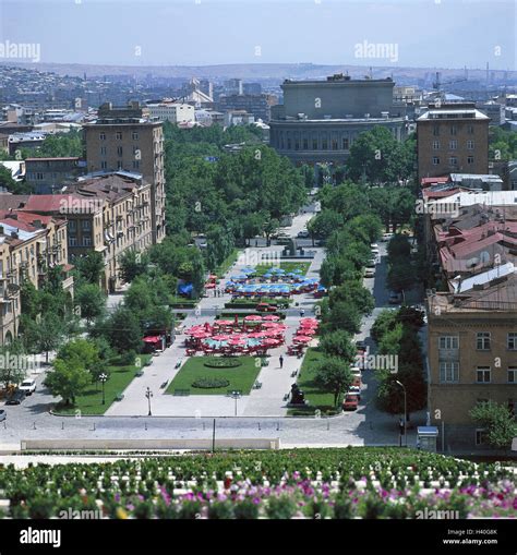 Republic Armenia, Erevan, centre, town view, cascades, view, Tamanyanstrasse, park, street cafes ...
