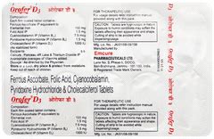 Orofer D3 Tablet 10 - Uses, Side Effects, Dosage, Price | Truemeds