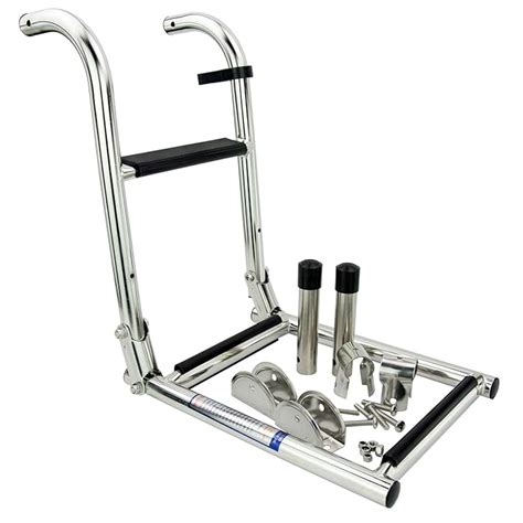 Buy 3 Step Foldable Boat Ladder,Stainless Steel Marine Foldable Pontoon ...