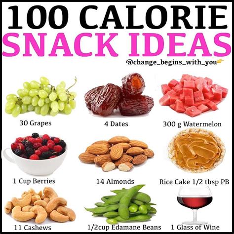 100 CALORIE HEALTHY SNACK IDEAS - Hungry between meals? These snacks ...