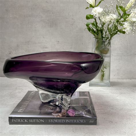 Buy Clara Violet Luxury Glass Object - Home Artisan