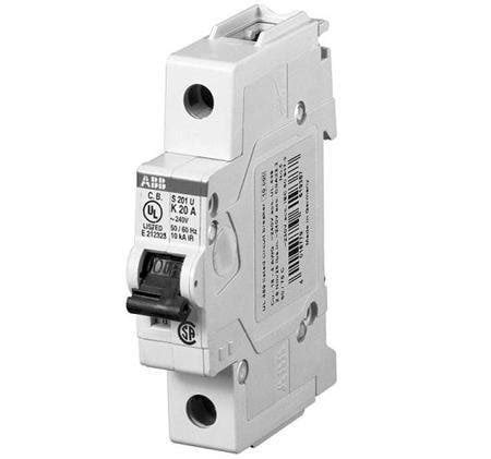 Buy ABB S201U-K20 Miniature Circuit Breaker, 240 VAC, 20 A, 10 kA ...