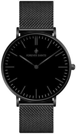 Buy FOREVER SAINTS Men’s Watch for Gifting – Custom Engraved All-Black ...