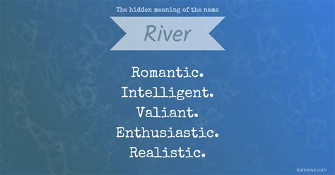 The hidden meaning of the name River | Namious