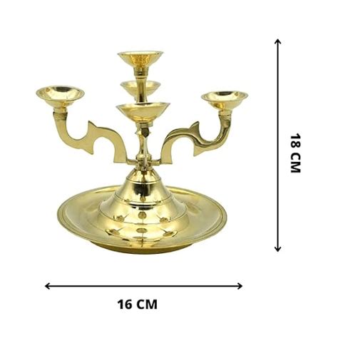 Brass Pancha Aarti Diya for Pooja Room – PujaNpujari