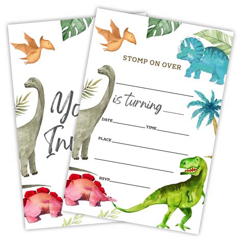 Dinosaur Birthday Invitations
