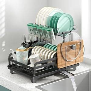 Hello Home Stainless Steel Dish Drying Rack Large, 2 Tier Kitchen ...