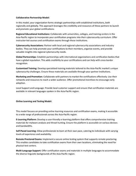 Models - Collaborative Partnership Model: In this model, your ...